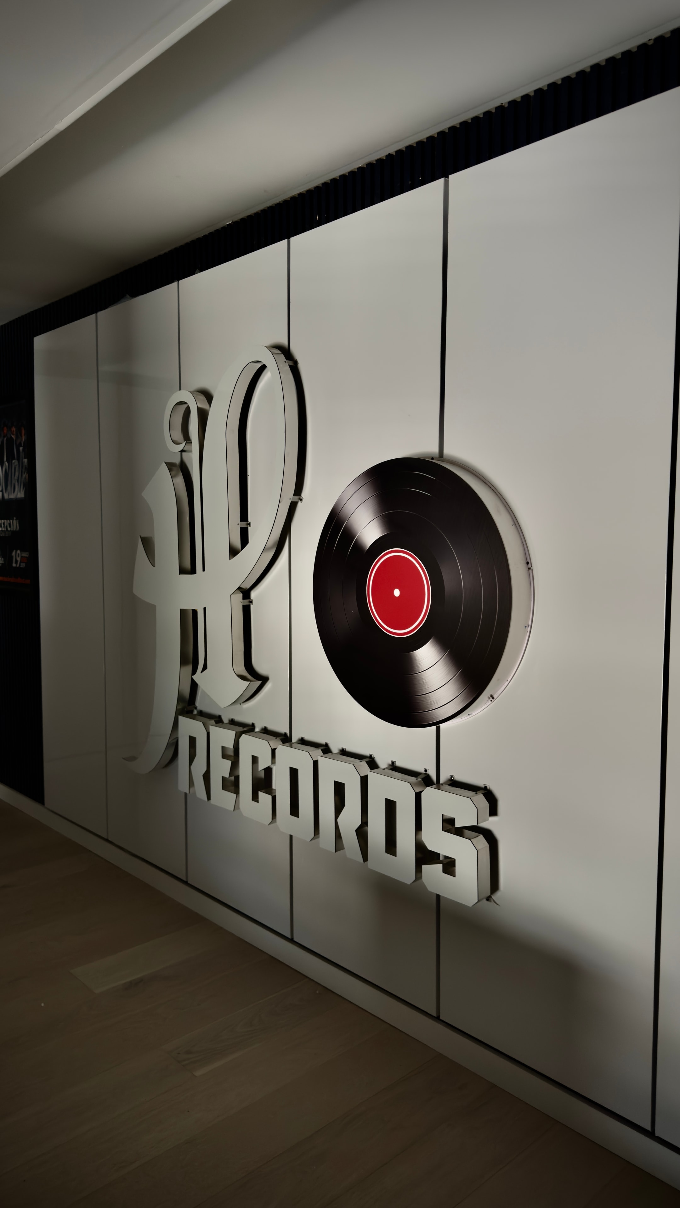 H Records lobby logo installation