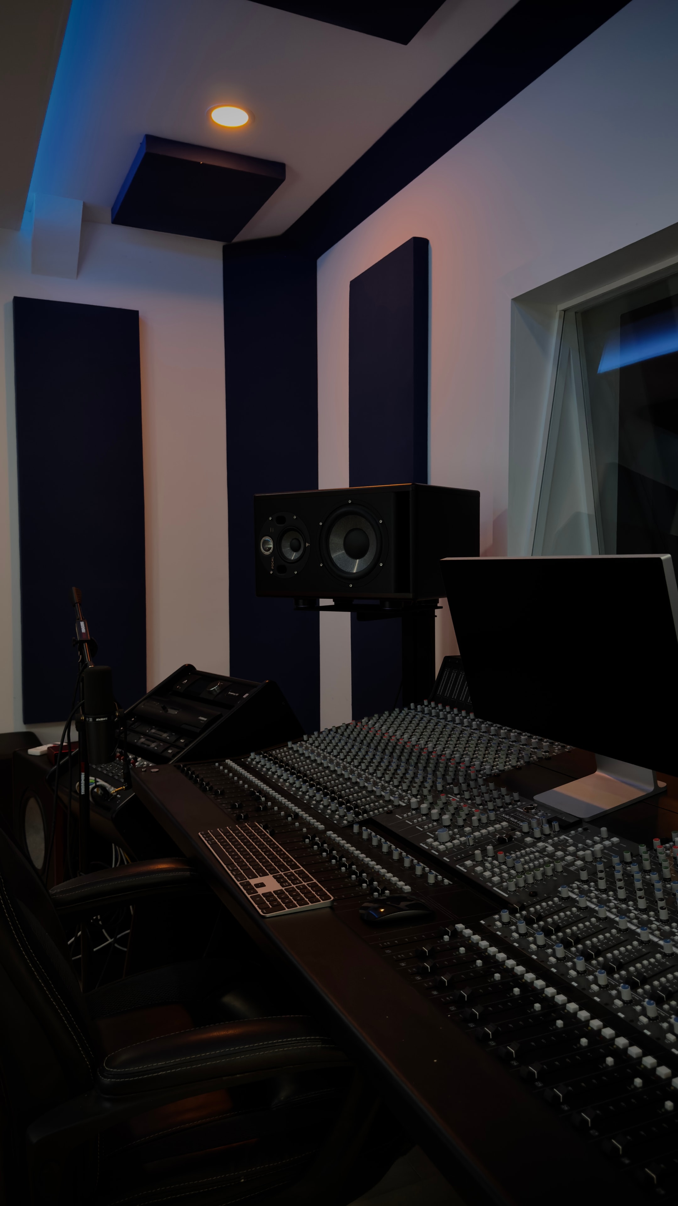 H Records control room SSL console